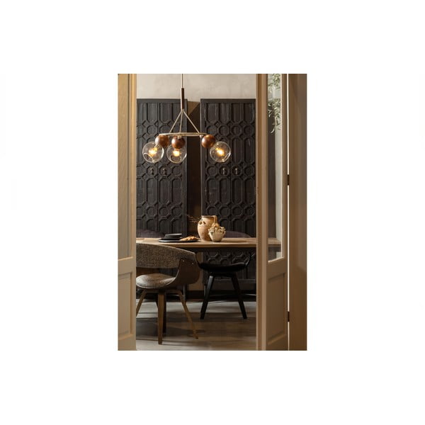 Czarna szafa z drewna z recyklingu 60x210x40 cm Bequest – WOOOD-image-1