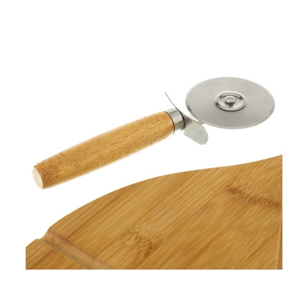 Komplet deski bambusowej z nożem do pizzy Casa Selección Cutter-image-2