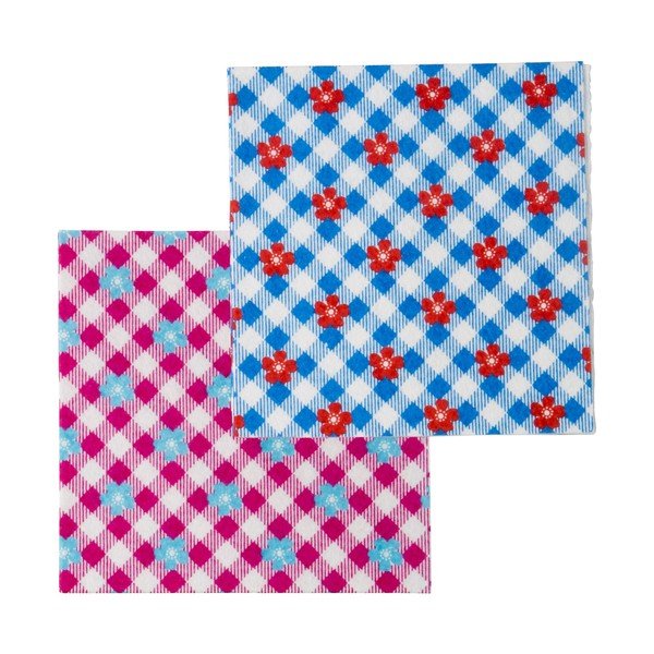 Zestaw 6 ściereczek Gingham-image-2