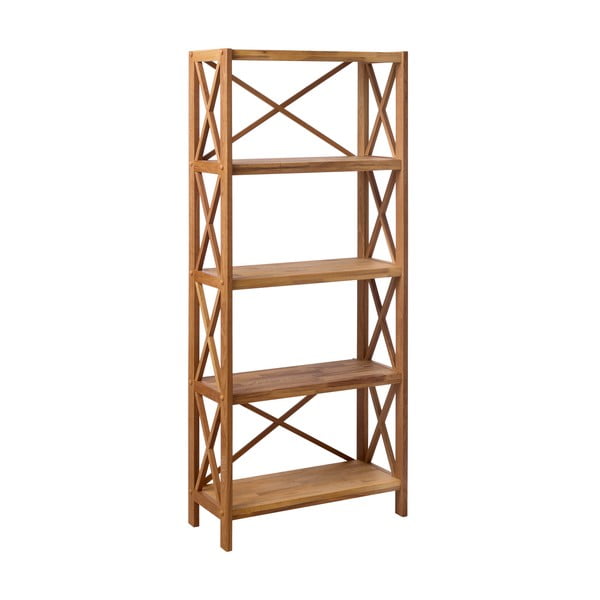 Regał z litego drewna dębowego w naturalnym kolorze 70x161 cm X-Shelf – Unique Furniture-image-2