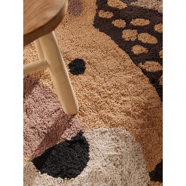 Pomarańczowy/brązowy bawełniany dywan dziecięcy odpowiedni do prania/tkany ręcznie 120x125 cm Snuggle Roary – Hanse Home-image-4