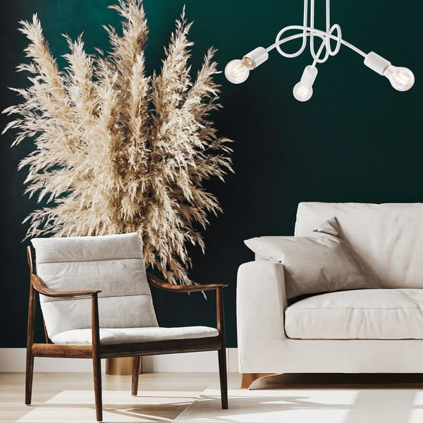 Biała lampa sufitowa bez klosza 36x36 cm Camilla – LAMKUR-image-2