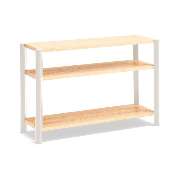 Kremowy/w jasnym naturalnym kolorze regał w dekorze dębu 126x84x43 cm Bona – Teulat-image-2