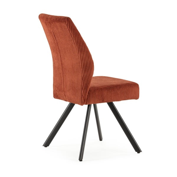 Pomarańczowe sztruksowe krzesła zestaw 2 szt. Anibal – Marckeric-image-4