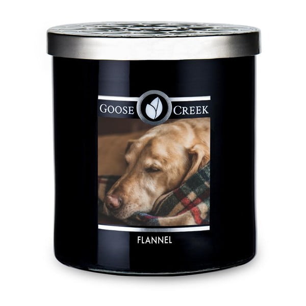 Świeczka zapachowa w szklanym pojemniku Goose Creek Men's Collection Flannel, 50 godz. palenia