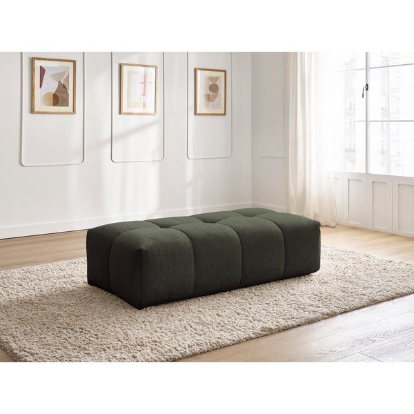 Zielony podnóżek z tkaniny szenilowej Everest – Bobochic Paris-image-1