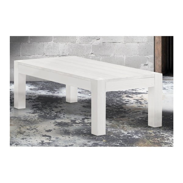 Biały stolik z drewna jodłowego Castagnetti Rectangular
