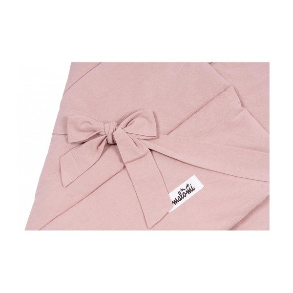 Różowy bawełniany rożek niemowlęcy 75x75 cm – Malomi Kids-image-2