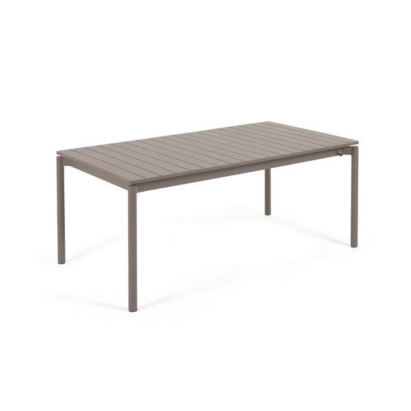 Brązowy aluminiowy stół ogrodowy Kave Home Zaltana, 180x100 cm