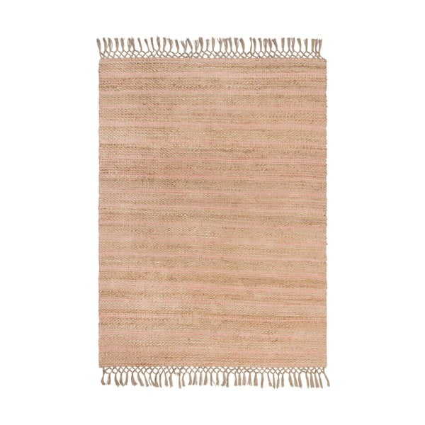 Różowy dywan z juty Flair Rugs Equinox, 120x170 cm
