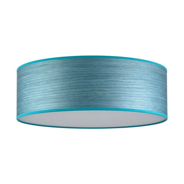 Niebieska lampa sufitowa z naturalnego forniru Ocho Sotto Luce XL, ⌀ 45 cm