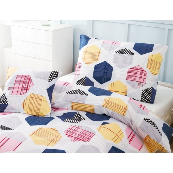 Pościel jednoosobowa z mikrosatyny 3-częściowa 140x200 cm Amelie – My House-image-1