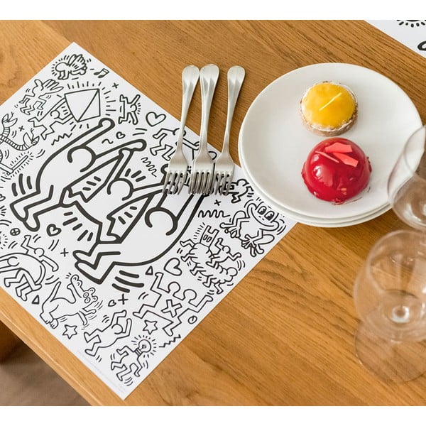 Mata stołowa – kolorowanka dla dzieci Keith Haring, 24 sztuki