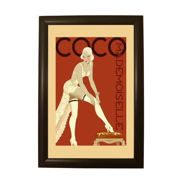 Plakat w czarnej ramie Piacenza Art Coco, 33,5x23,5 cm