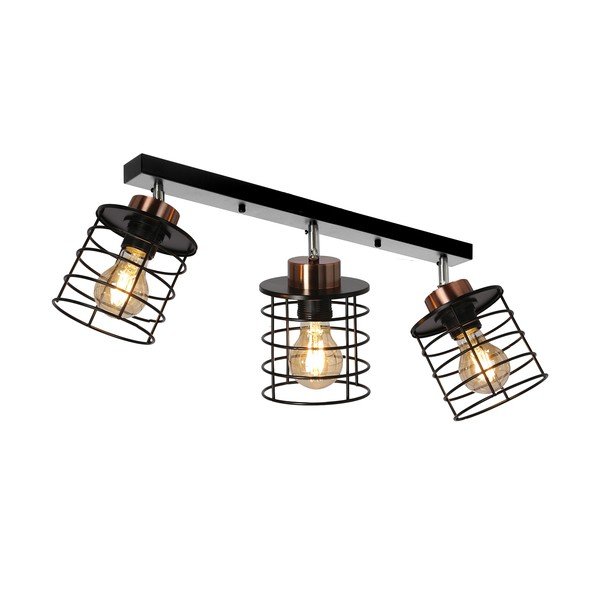 Czarna metalowa lampa sufitowa 12x56 cm Glob – Candellux Lighting