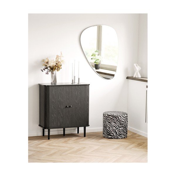 Czarna komoda z litego drewna sosnowego 80x87x40 cm Nikko – House Nordic-image-2