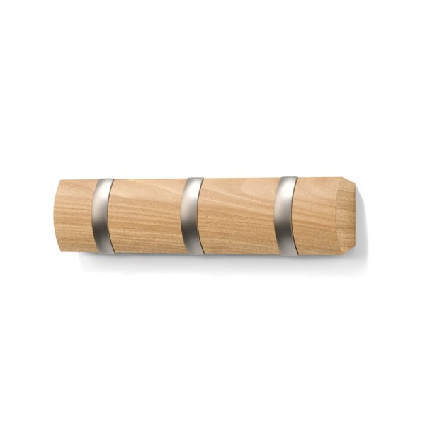 Wieszak ścienny z litego drewna topolowego Flip – Umbra-image-3