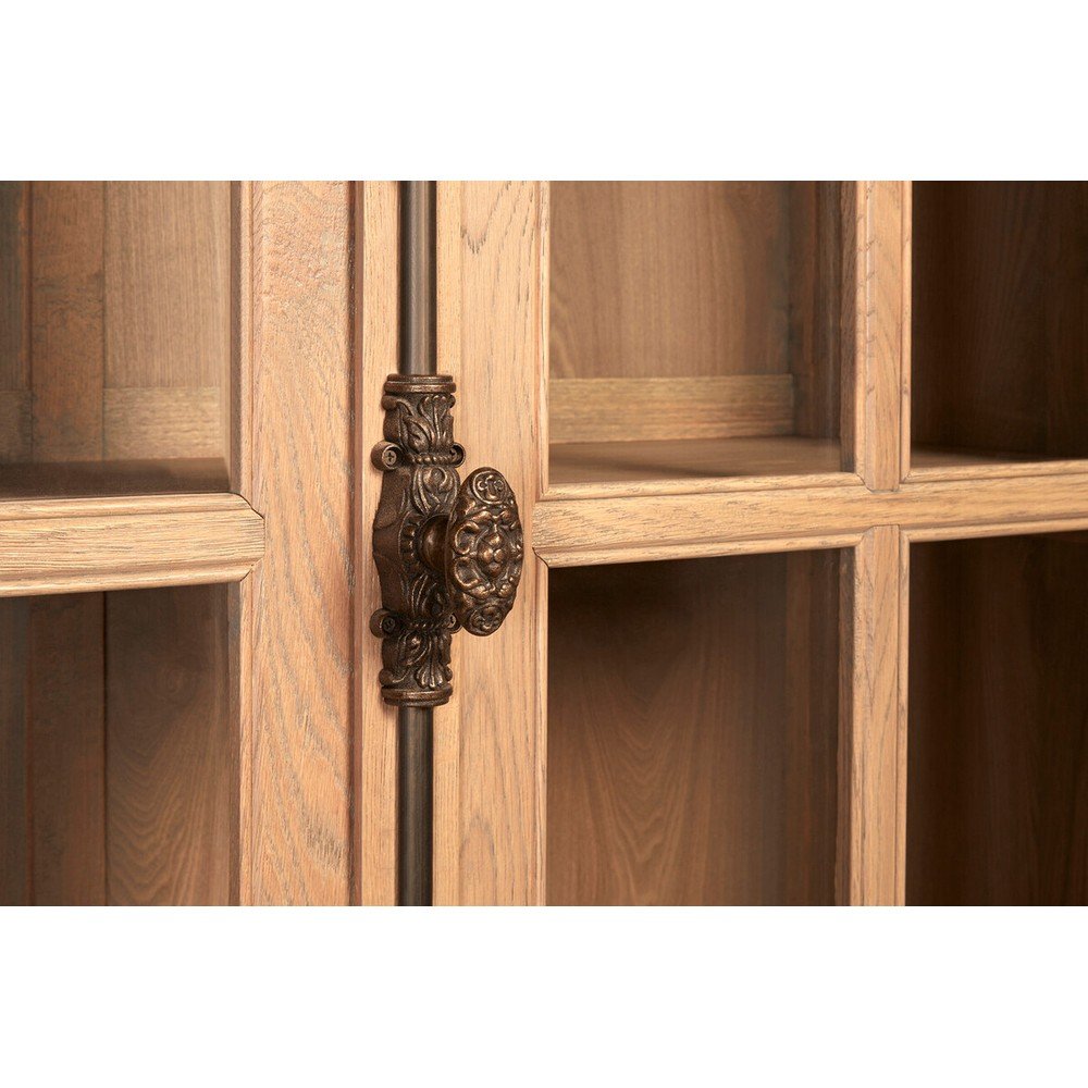 Witryna z litego drewna dębowego w naturalnym kolorze 124x230x47 cm Lyon – Premier Housewares (zdjęcie 7)