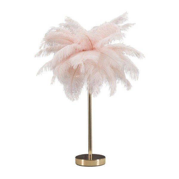 Lampa stołowa w różowo-złotym kolorze (wysokość 55 cm) Palm Pink – Mauro Ferretti