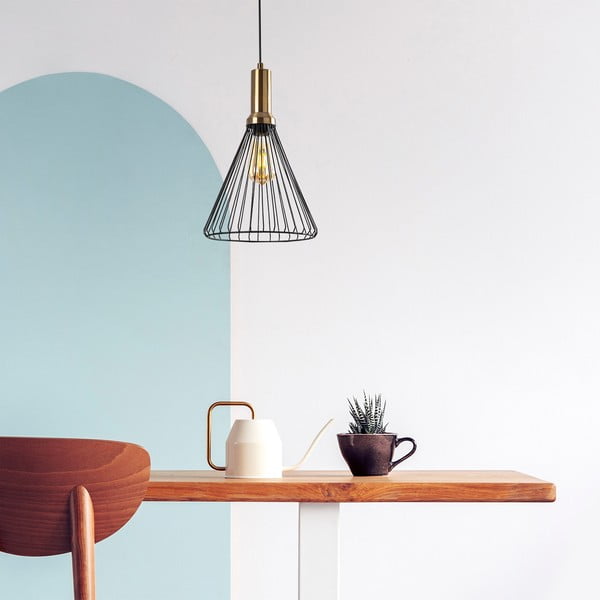 Czarna lampa wisząca z metalowym kloszem ø 24 cm Dear – Opviq lights-image-1