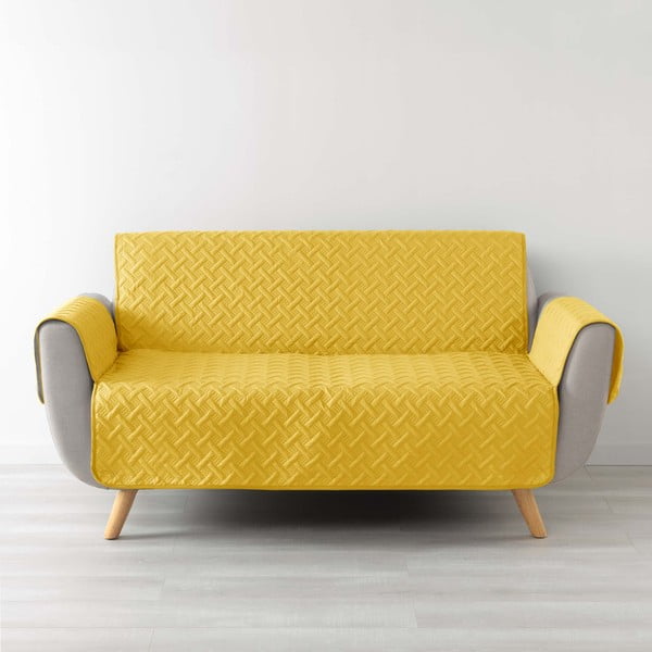 Żółty ochronny pokrowiec na sofę 3-osobową Lounge – douceur d'intérieur