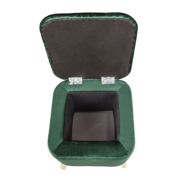 Zielony aksamitny taboret – Wenko-image-3