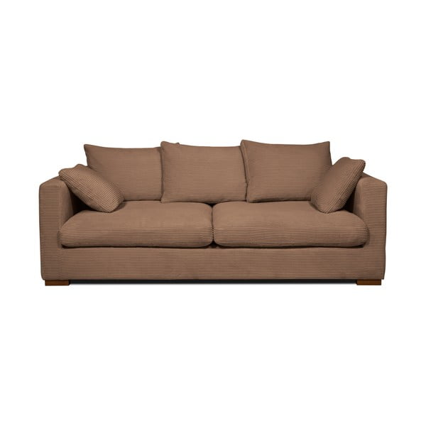 Jasnobrązowa sztruksowa sofa 220 cm Comfy – Scandic