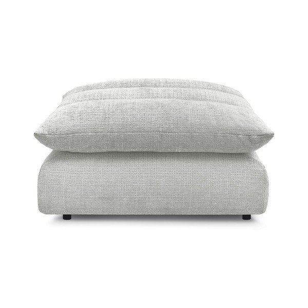 Jasnoszary podnóżek z tkaniny szenilowej Neil – Bobochic Paris-image-3