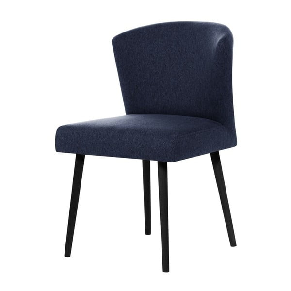 Ciemnoniebieskie krzesło z czarnymi nogami Rodier Richter