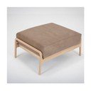 Jasnobrązowy podnóżek z konstrukcją z litego drewna dębowego Gazzda Fawn