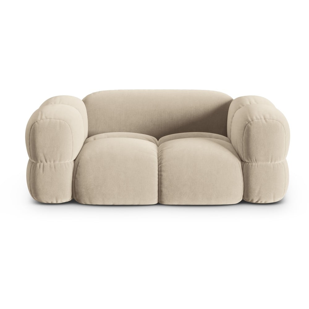 Beżowa aksamitna sofa 180 cm Loretto – Cosmopolitan Design