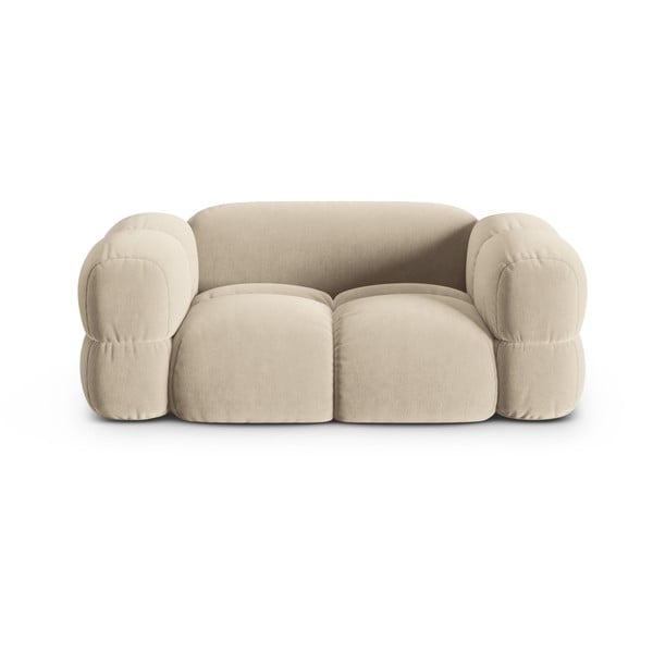 Beżowa aksamitna sofa 180 cm Loretto – Cosmopolitan Design