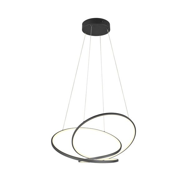 Lampa wisząca LED ze ściemniaczem w kolorze matowej czerni Darvin – Trio-image-3