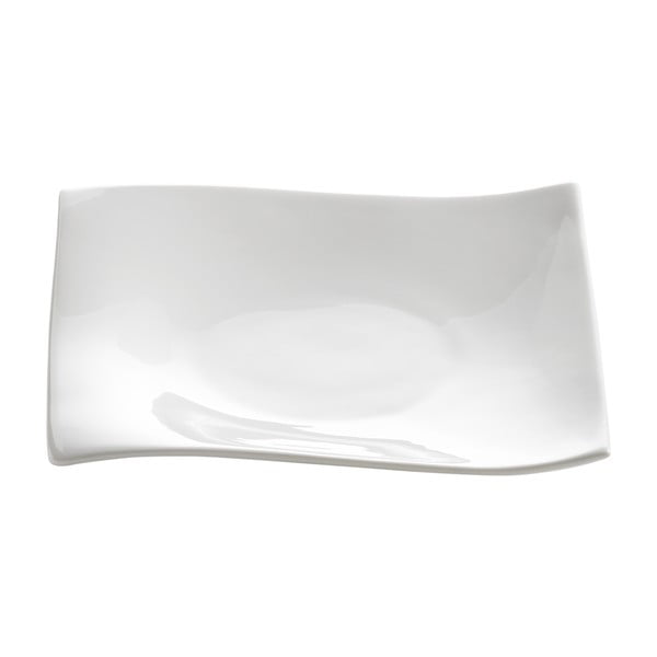 Biały porcelanowy talerz deserowy Maxwell & Williams Motion, 15x15 cm