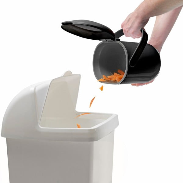 Czarno-szary pojemnik na odpadki organiczne Addis Caddy, 2,5 l-image-2