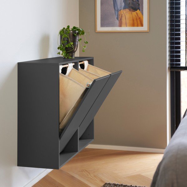 Czarny ścienny kosz na pranie Laundry Box – ReCollector-image-1