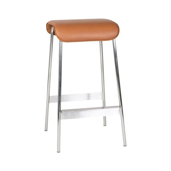 Koniakowe/w kolorze srebra tapicerowane hokery zestaw 2 szt. (wysokość siedziska 75 cm) Avenue – Hübsch-image-2