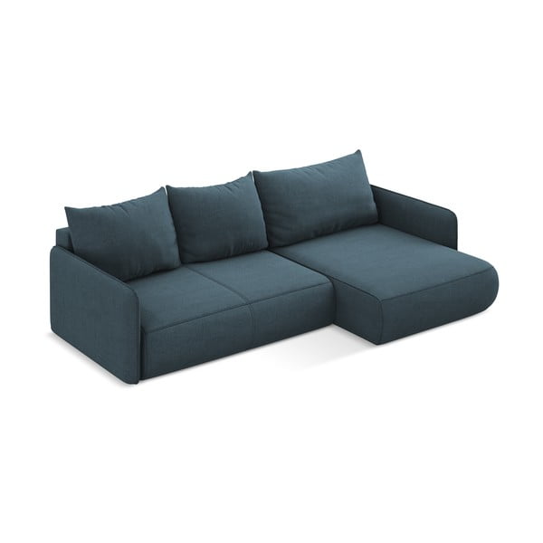 Niebieski rozkładany/ze schowkiem narożnik (prawostronny) Nanea – Makamii-image-4