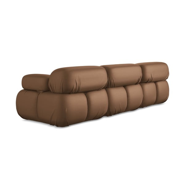Brązowa sofa modułowa z imitacji skóry 285 cm Lokua – Makamii-image-4