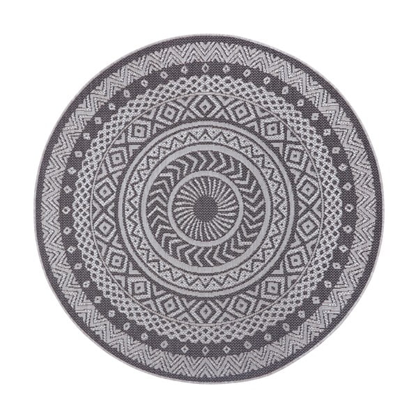 Szary dywan odpowiedni na zewnątrz Ragami Round, ø 120 cm
