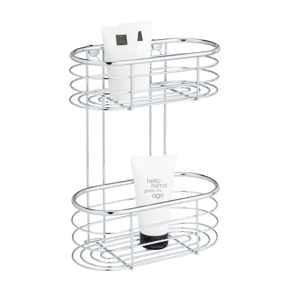 Półka łazienkowa w kolorze srebra Wenko Trestina, 26x35 cm-image-1