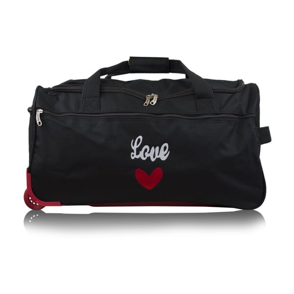 Czarna torba podróżna na kółkach INFINITIF, dł. 60 cm-image-1