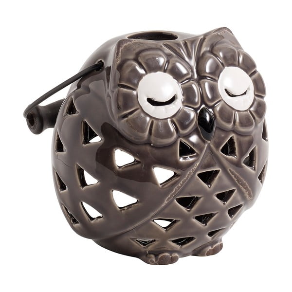 Świecznik ceramiczny Owl, ciemnoszary