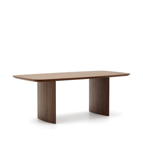 Brązowy stół w dekorze orzecha 100x200 cm Litto – Kave Home-image-4