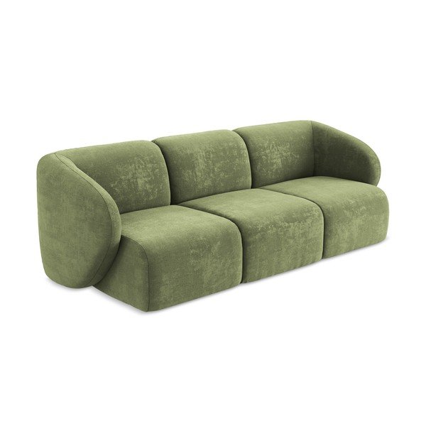 Zielona sofa z tkaniny szenilowej 244 cm Lani – Makamii-image-2