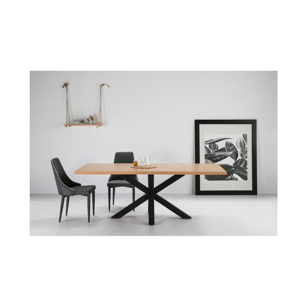 Stół do jadalni z dębowym dekorem Marckeric Ainoa, 200x100 cm-image-2
