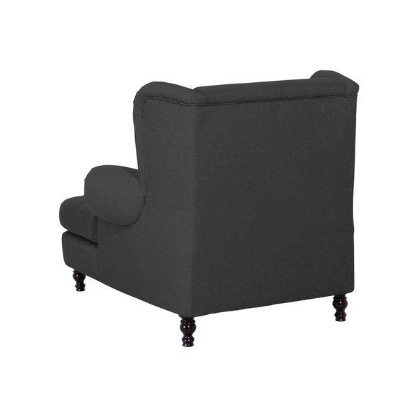 Czarny fotel uszak Max Winzer Mareille Black-image-1