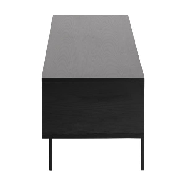 Czarna szafka pod TV w dekorze jesionu 140x45 cm Angus – Actona-image-4