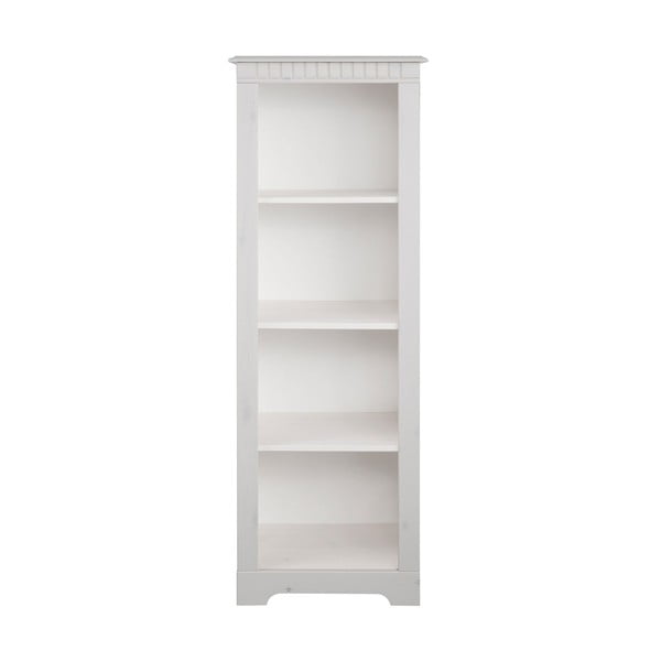 Biały regał z litego drewna sosnowego 50x135 cm Cubrix – Støraa