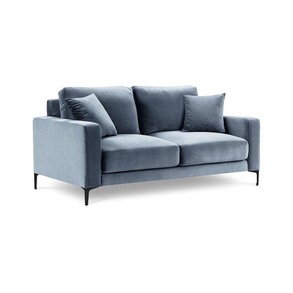 Jasnoniebieska aksamitna sofa Kooko Home Harmony, 158 cm-image-2